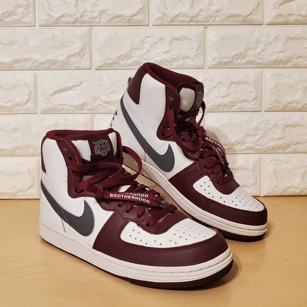 Nike Terminator High Morehouse College Maroon Tigers Mens Size 7.5 FV2083-001
